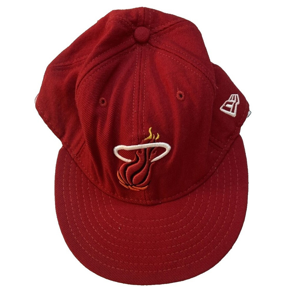 59 Fifty youth Hat Hardwood Classics Miami Heat Fitted 7 1/8 Basketball Red